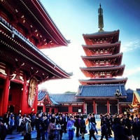 金龍山 浅草寺 (Sensou-ji Temple) 宝蔵門と五重塔...