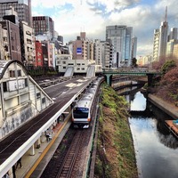 御茶ノ水駅 (Ochanomizu Sta.) 聖橋の上から神田川と中央線...