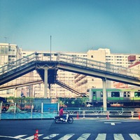 恵比渋跨線橋 鉄道ファンには「お立ち台」と呼ばれている人気スポットの跨線橋...